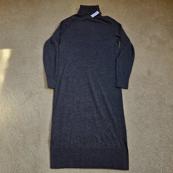 NWT Banana Republic Washable Merino Sweater Dress Grey XS - Picture 6 of 8
